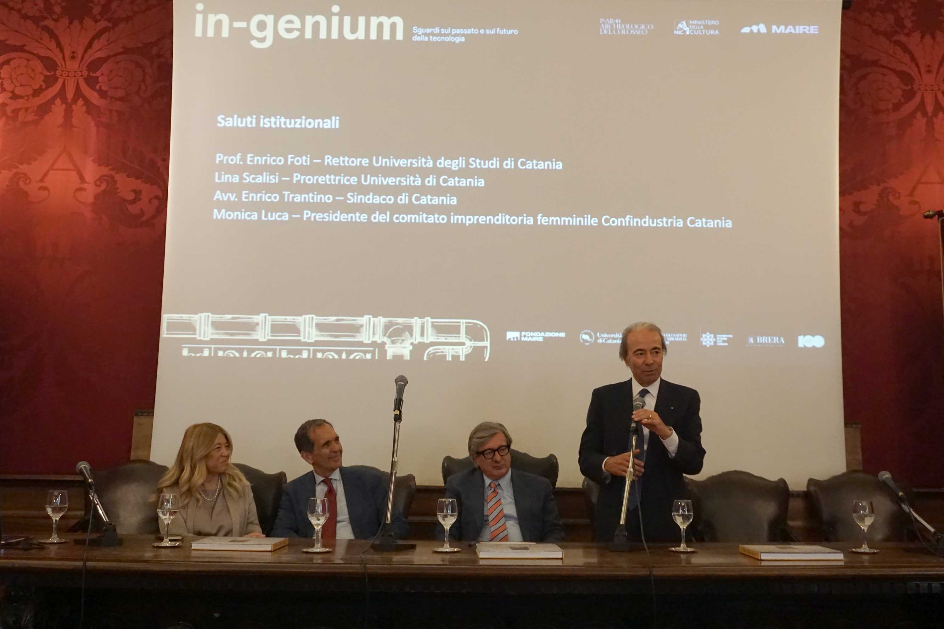 Un momento dell'intervento di Fabrizio Di Amato