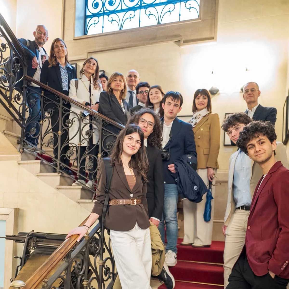 La delegazione della Scuola Superiore di Catania in visita al Corriere della Sera