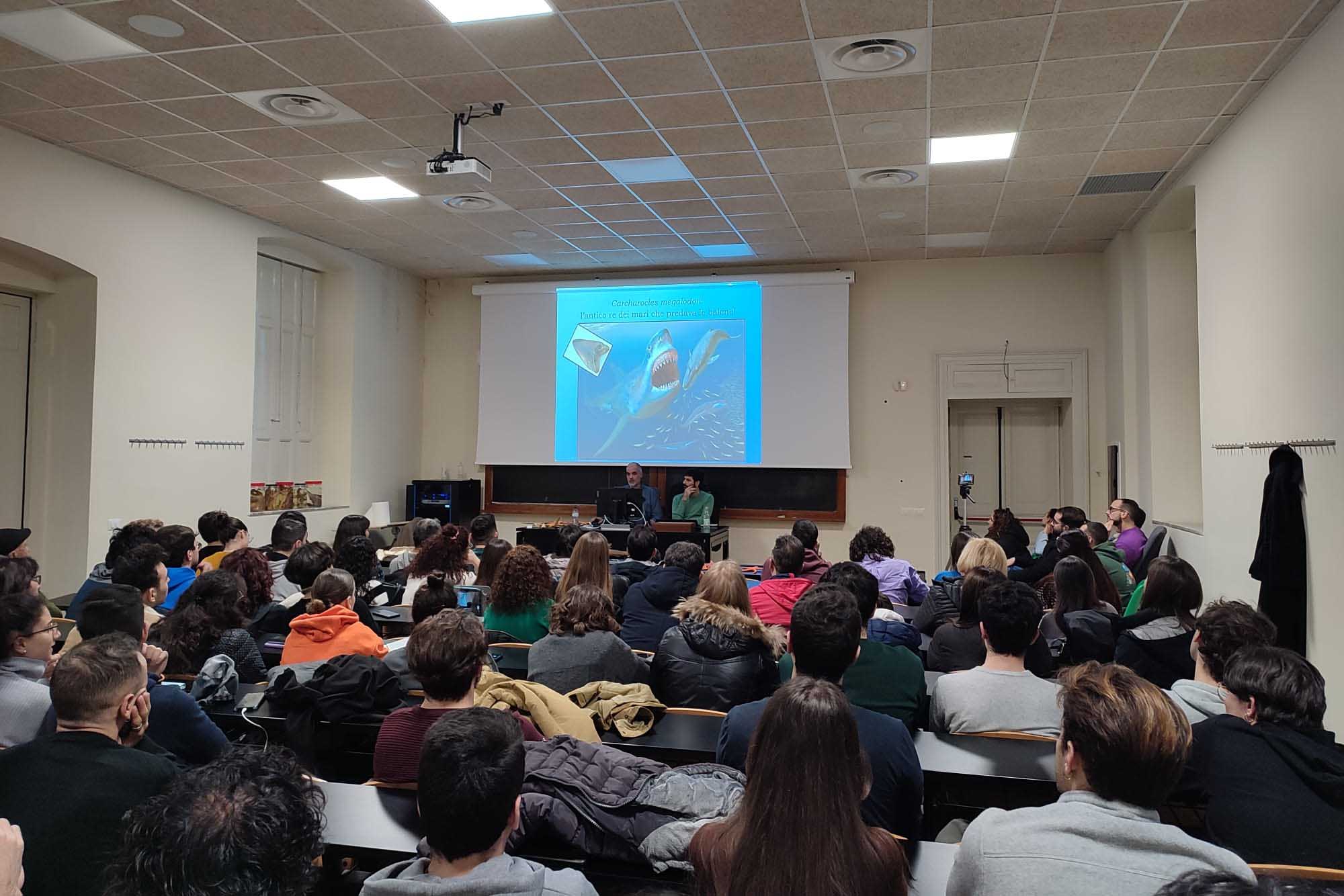 Un momento dell'incontro nell'aula Guglielmo Longo