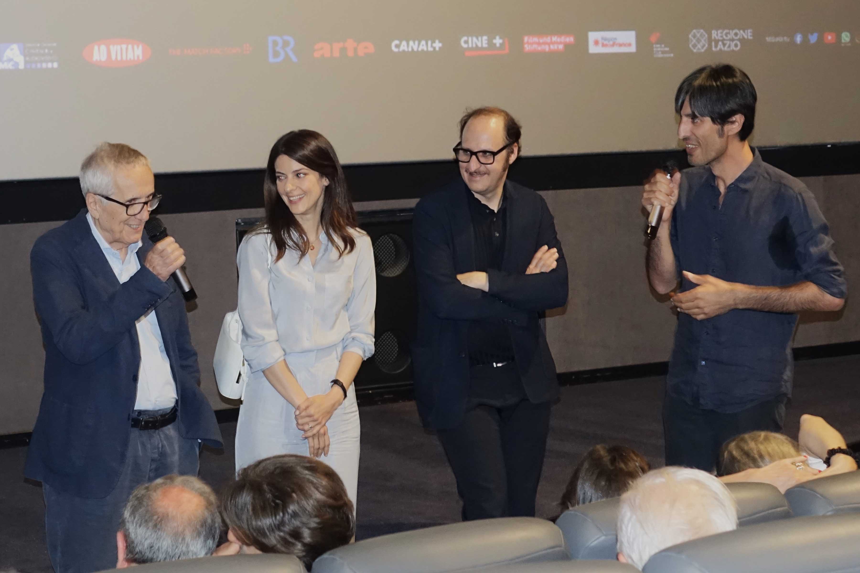 Da sinistra Marco Bellocchio, Barbara Ronchi, Fausto Russo Alesi e Zavvo Nicolosi