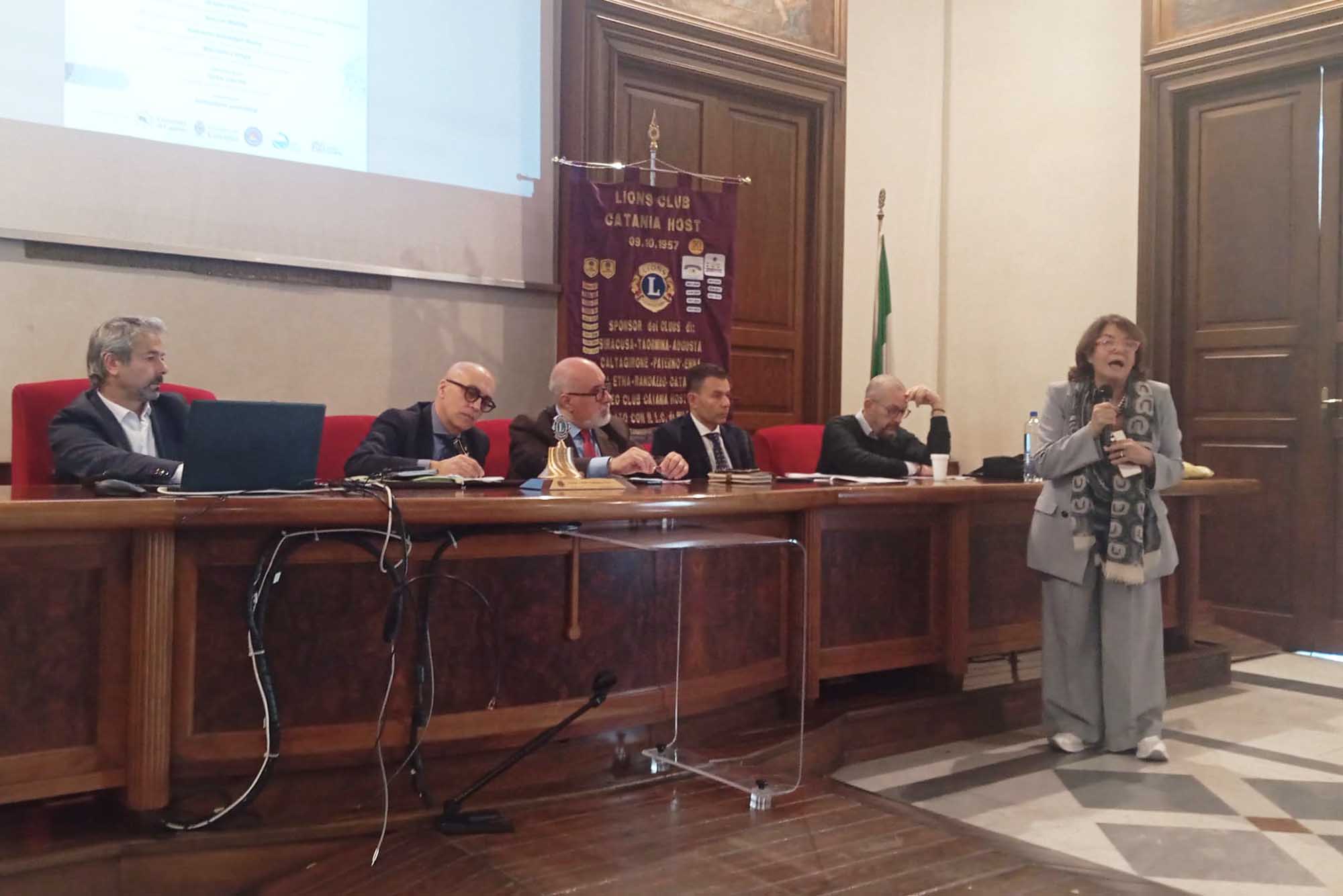 Un momento dell'intervento della docente Cettina Laudani