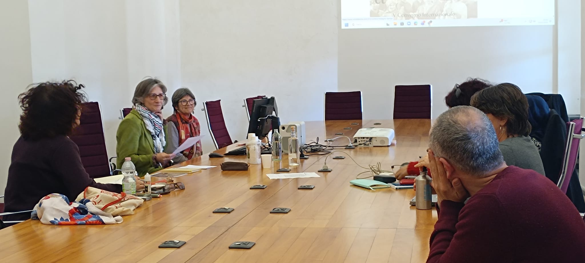 Un momento dell'intervento della prof.ssa Maria Carreras
