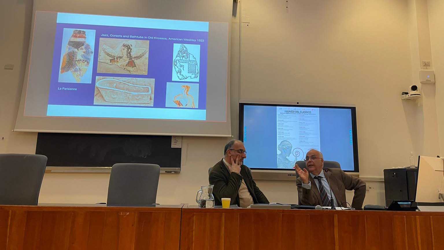 Un momento dell'intervento del prof. Pietro Maria Militello