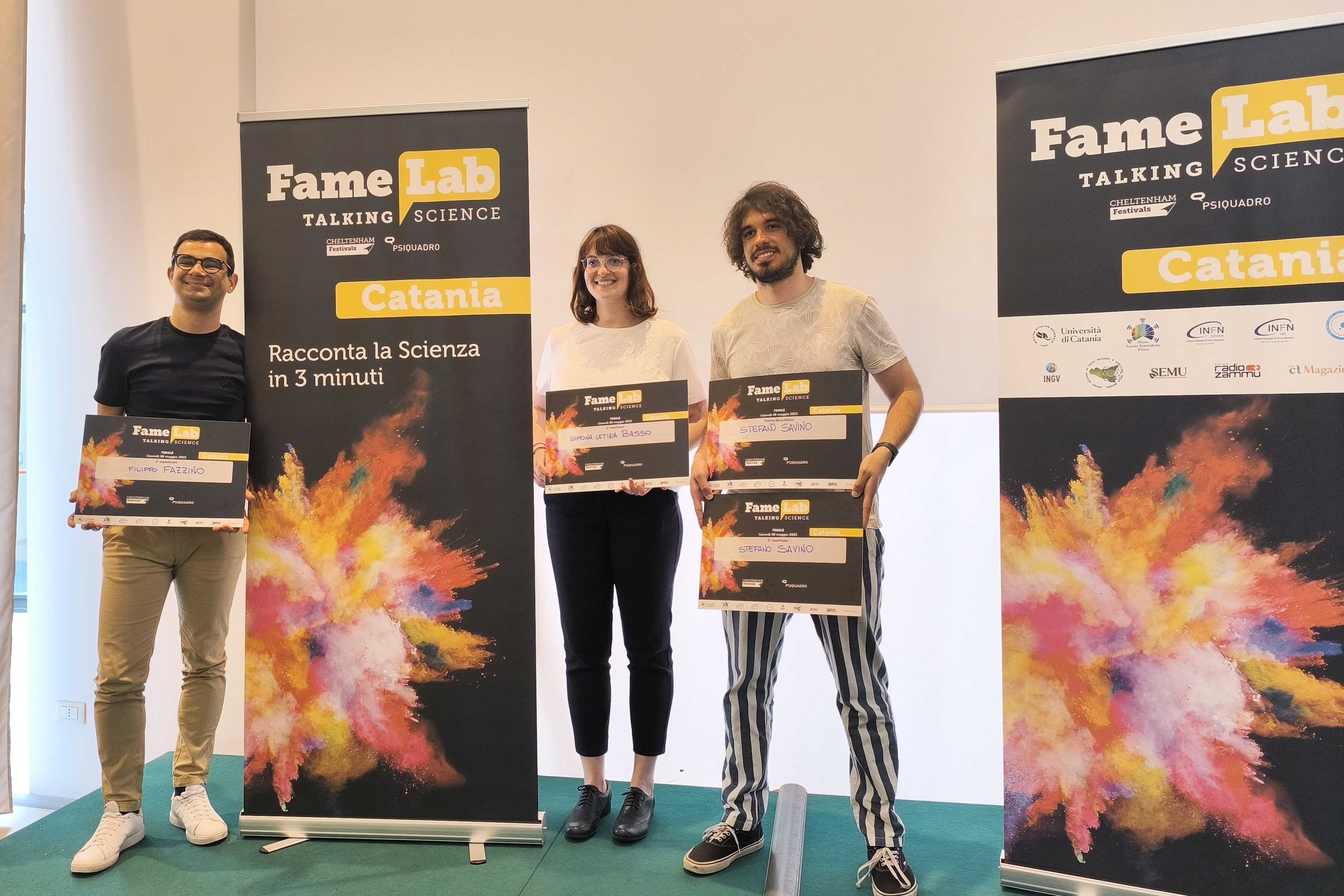 In foto da sinistra Filippo Fazzino, Simona Letizia Basso e Stefano Savino