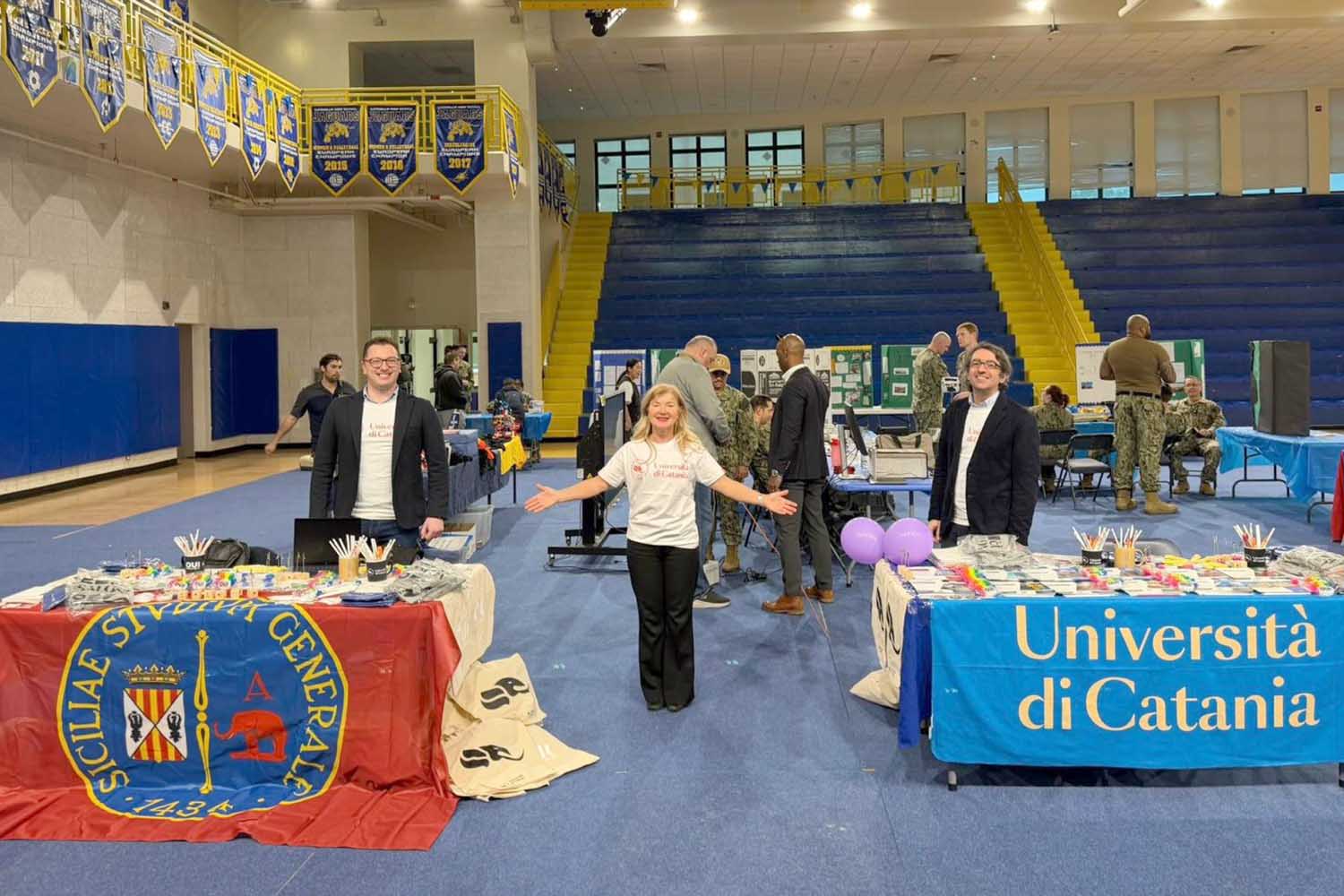 I docenti Andrea Scapellato, Alessandra Ragusa e Mattia Frasca