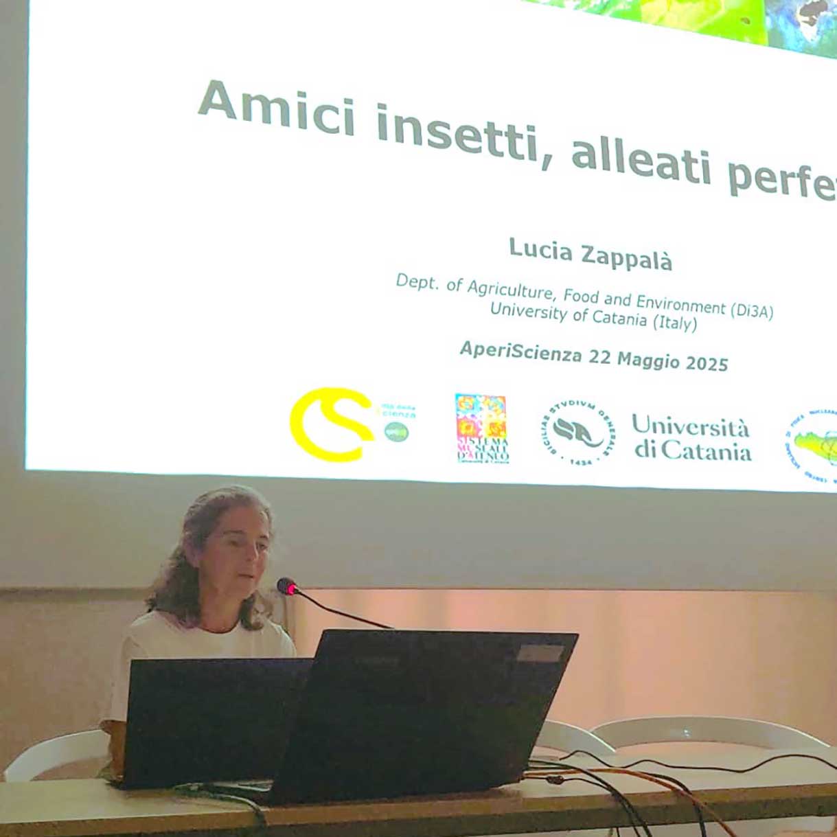 Un momento dell'intervento della prof.ssa Lucia Zappalà