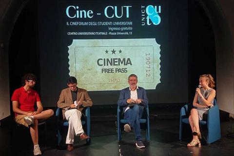 Un momento della presentazione dell'ultimo appuntamento della rassegna Cine Cut