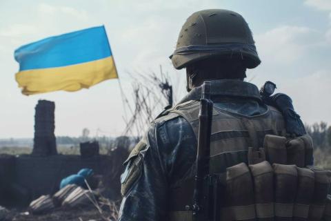 soldato impegnato nel conflitto russo-ucraino