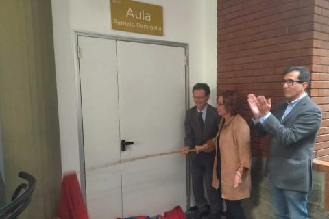 Un momento dell'inaugurazione dell'aula Patrizio Damigella
