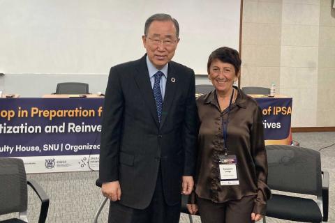 in foto Ban Ki-Moon e Francesca Longo
