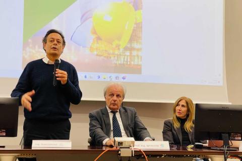 In foto da sinistra Mauro Scaccianoce, Matteo Ignaccolo e Cristina Cascone