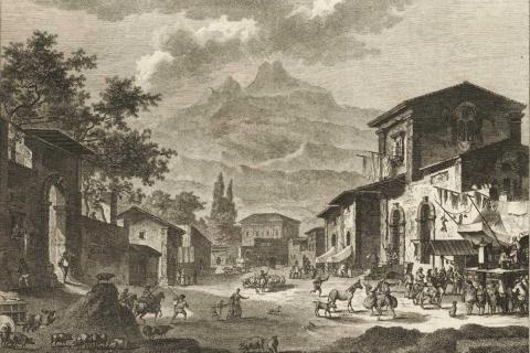 Incisione Grand tour dal Voyage pittoresque di Saint-Non 1781-1786