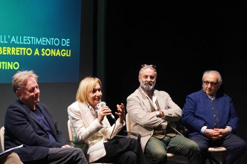 In foto da sinistra Marco Tutino, Graziella Seminara, Davide Livermore e Fabrizio Maria Carminati