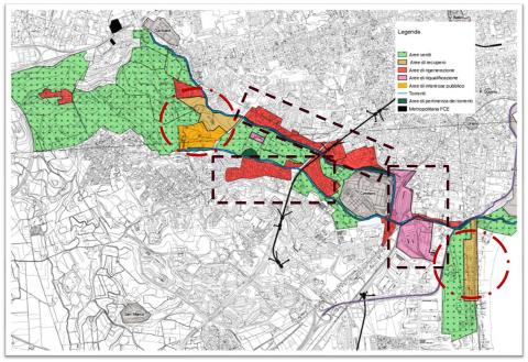 Masterplan del progetto di riqualificazione del quartiere di Monte Po’ fino al Boscetto della Plaja