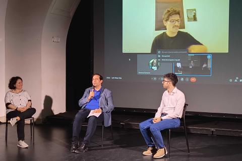 In foto da sinistra Stefania Rimini, Giuseppe Sanfratello e Alessandro Di Costa