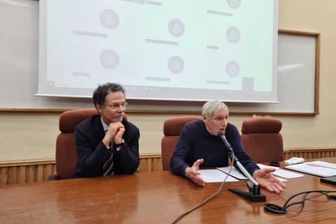 Il rettore Francesco Priolo e don Luigi Ciotti (foto: Ufficio stampa Unict)