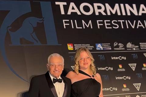 Martin Scorsese sul red carpet con la figlia Francesca