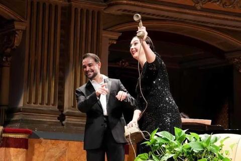 Un momento del concerto con la soprano Alina Tkachuk