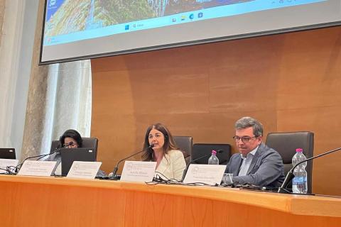 Un momento dell'intervento della prof.ssa Gabriella Nicosia