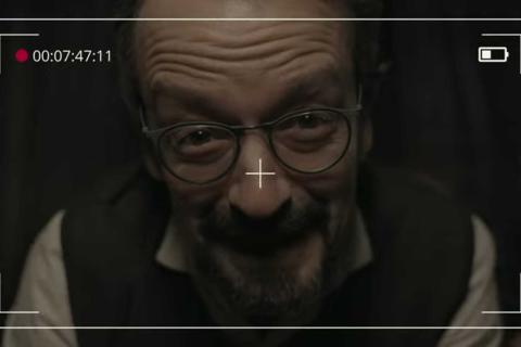 Un frame del monologo del professore