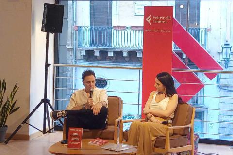 Un momento dell'intervento di Gabriele Parpiglia