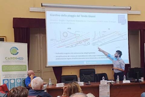 Un momento dell'intervento di Anacleto Rizzo