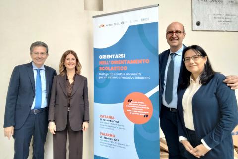 In foto da sinistra Emilio Grasso, Ornella Campo, Cosimo Fortuna e Violetta Brundo