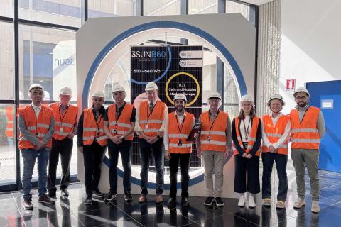 La delegazione ETIP SNET WG3 in visita alla 3SUN Gigafactory di Catania