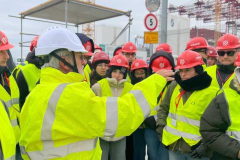 Un momento della visita