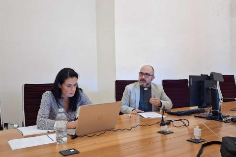 Un momento dell’intervento di don Emilio Lopez Navas