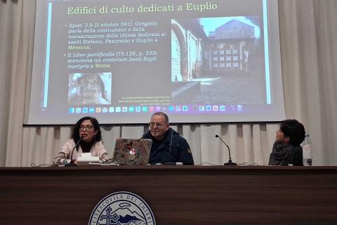 Un momento dell’intervento della prof.ssa Cristina Soraci