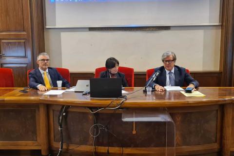 In foto da sinistra Corrado Spinella, Francesca Longo e Enrico Foti