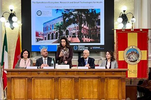 Un momento dei saluti istituzionali