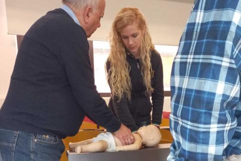 Un momento delle attività al corso