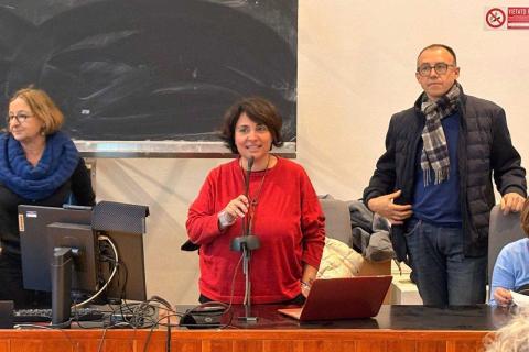 In foto da sinistra Maria Covato, Stefania Rimini e Luigi Ingaliso