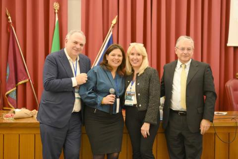 In foto da sinistra Giambattista Dagnino, Giorgia D’Allura, Kimberly Eddleston, Salvatore Tomaselli