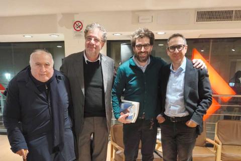 in foto da sinistra Salvatore Silvano Nigro, Gaetano Savatteri, Marco Pitrella e Salvatore Picone