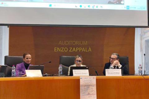 In foto da sinistra Valeria Falce, Marisaria Maugeri e Giovanni Di Rosa