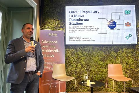 Un momento dell'intervento di Giuseppe Naselli