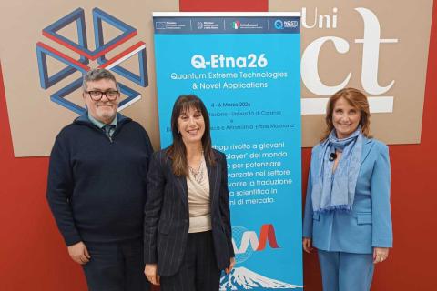 In foto da sinistra i docenti Giuseppe Falci, Elisabetta Paladino e Agata Matarazzo