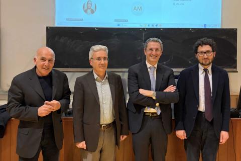In foto da sinistra Antonio Fisichella, Roberto Cellini, Sebastiano Ardita e Mirko Viola