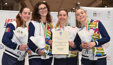 La squadra femminile di spada promossa in A1