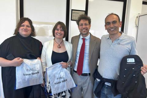 I docenti di Unict Giuseppe Musumeci e Nando Rapisarda insieme con colleghe di Riga, Jelena Reste e Zanna Martinsone