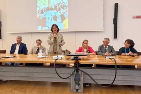 Un momento dell'intervento della prof.ssa Elita Schillaci