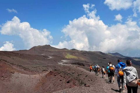Un momento dell'escursione sull'Etna