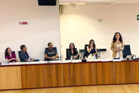 Un momento dell'intervento della prof.ssa Maria Vita Romeo