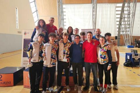 La squadra di scherma del Cus Catania