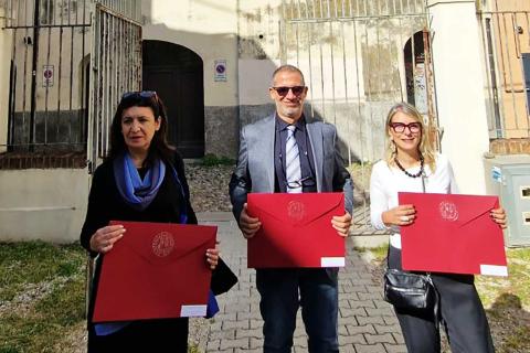 i tre corsisti Unict del master
