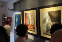 Un momento della mostra di Giorgio Rizzo