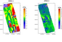 Mappe di gradiente magnetico delle due aree indagate